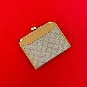 CELINE Macadam Blazon Trionphe Leather Coin Case